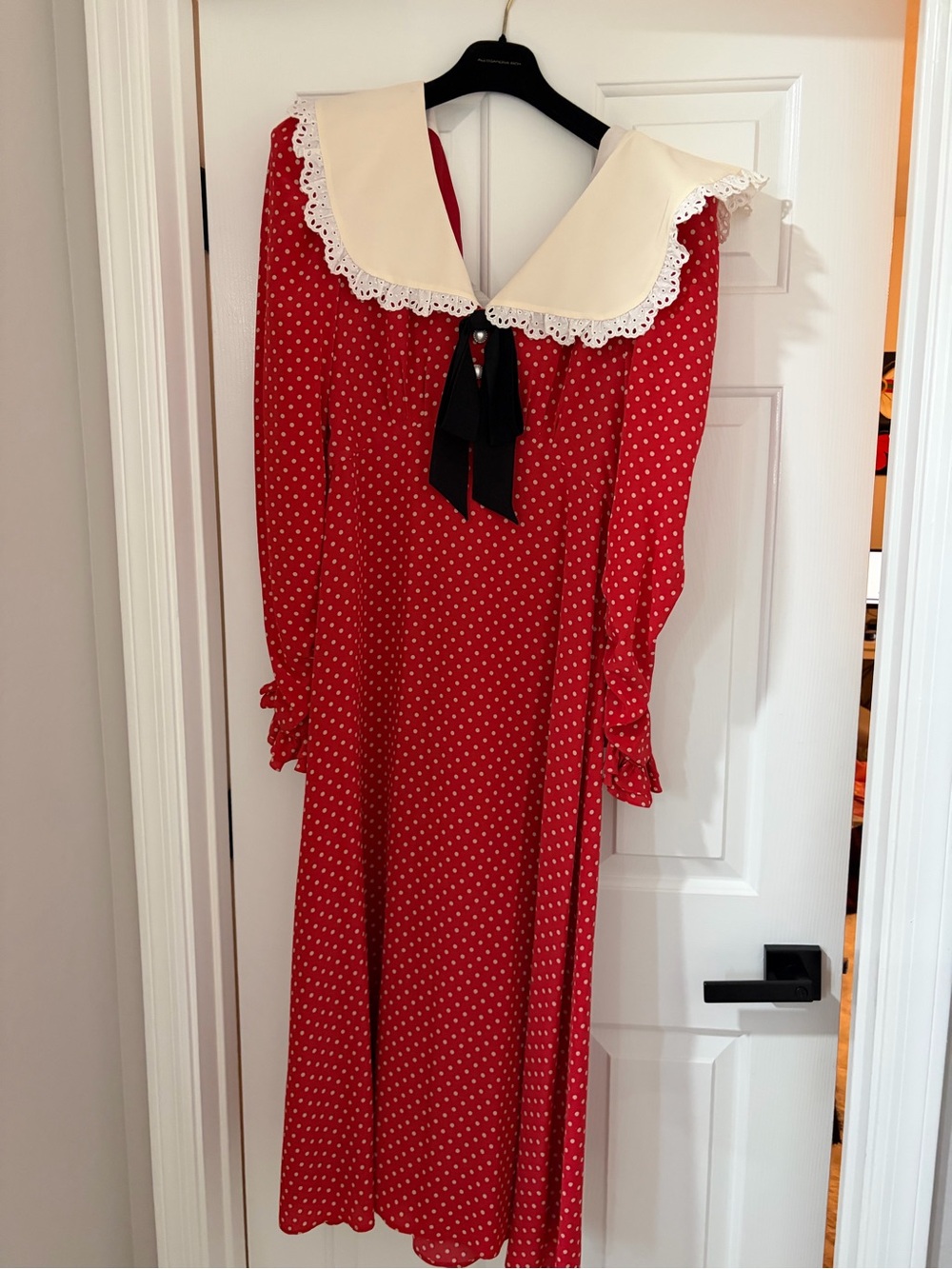 Alessandra Rich Red Polka Dot Dress